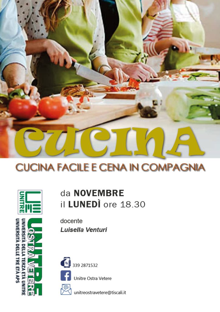 Corso di cucina Unitre Ostra Vetere